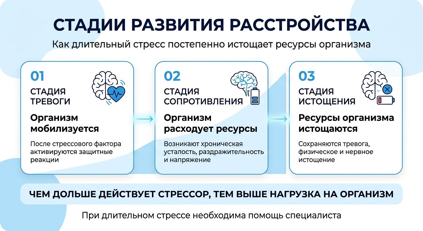 Лечение стресса в Оленевке инфографика